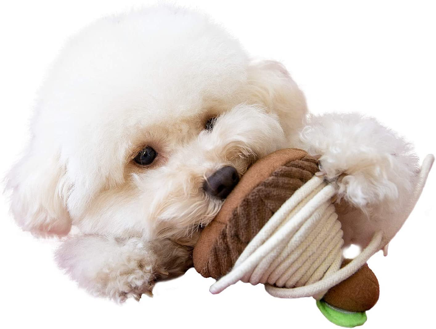 Dog Toys,Squeaky Dog Toys,Plush Puppy Teething Chew Toys for Small Medium Dogs (Chestnut)