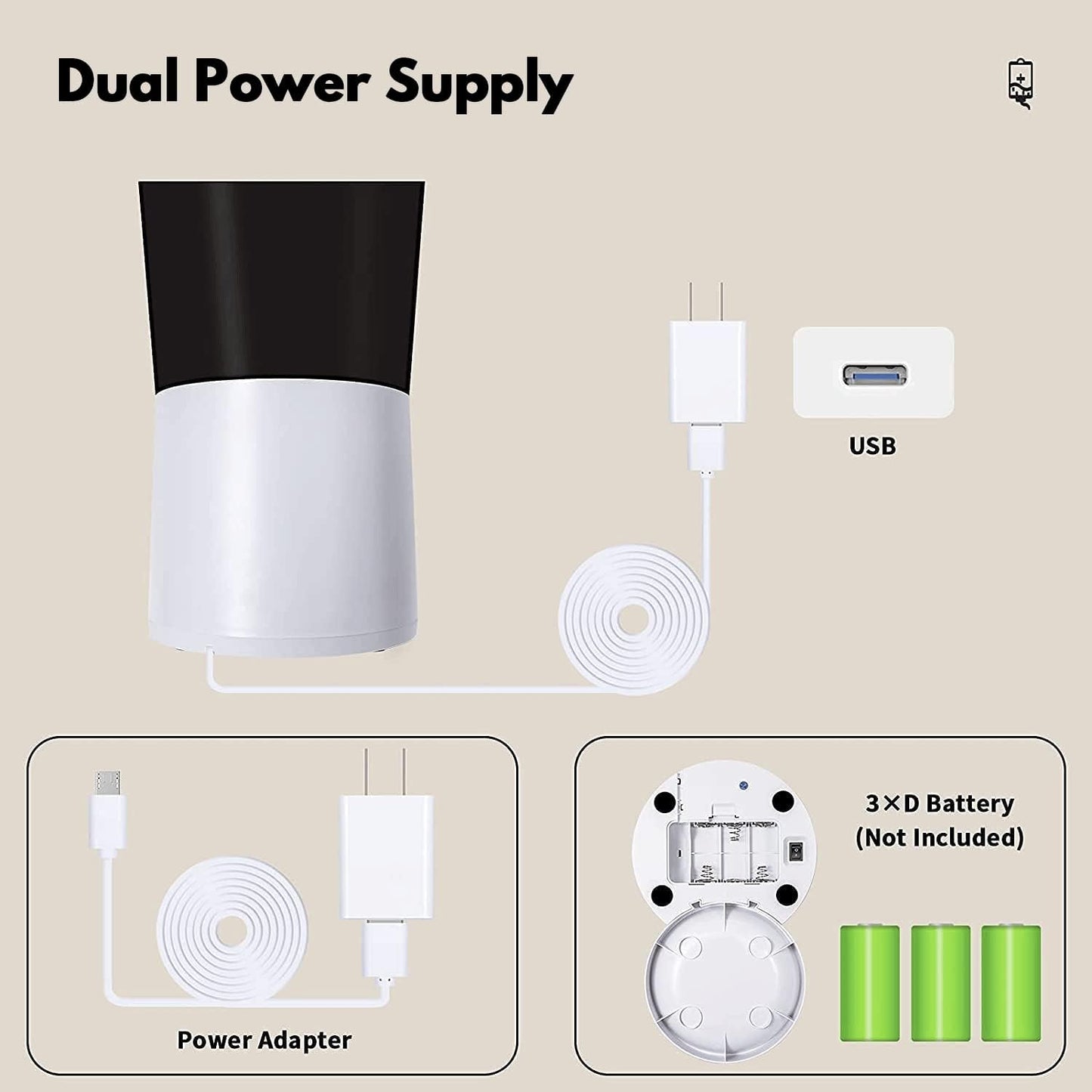 Automatic Cat Feeder,236Oz/7L Dog Feeder Pet Food Dispenser with Programmable Timer,Portion Control 1-4 Meals per Day,Voice Recorder & Dual Power Supply for Cats Dogs (7L)