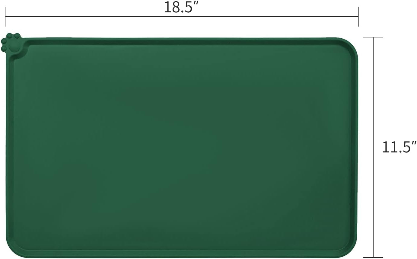 Silicone Waterproof Pet Feeding Mats,Anti Slip Bowl Pad,Dog Mat for Food and Water