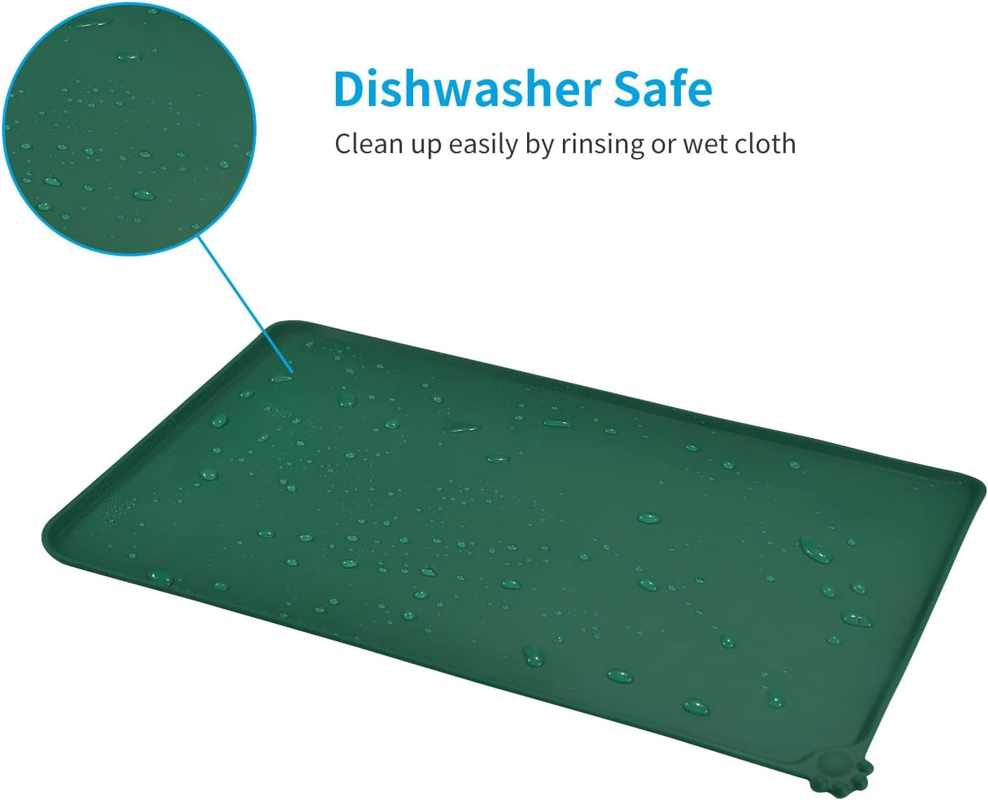 Silicone Waterproof Pet Feeding Mats,Anti Slip Bowl Pad,Dog Mat for Food and Water