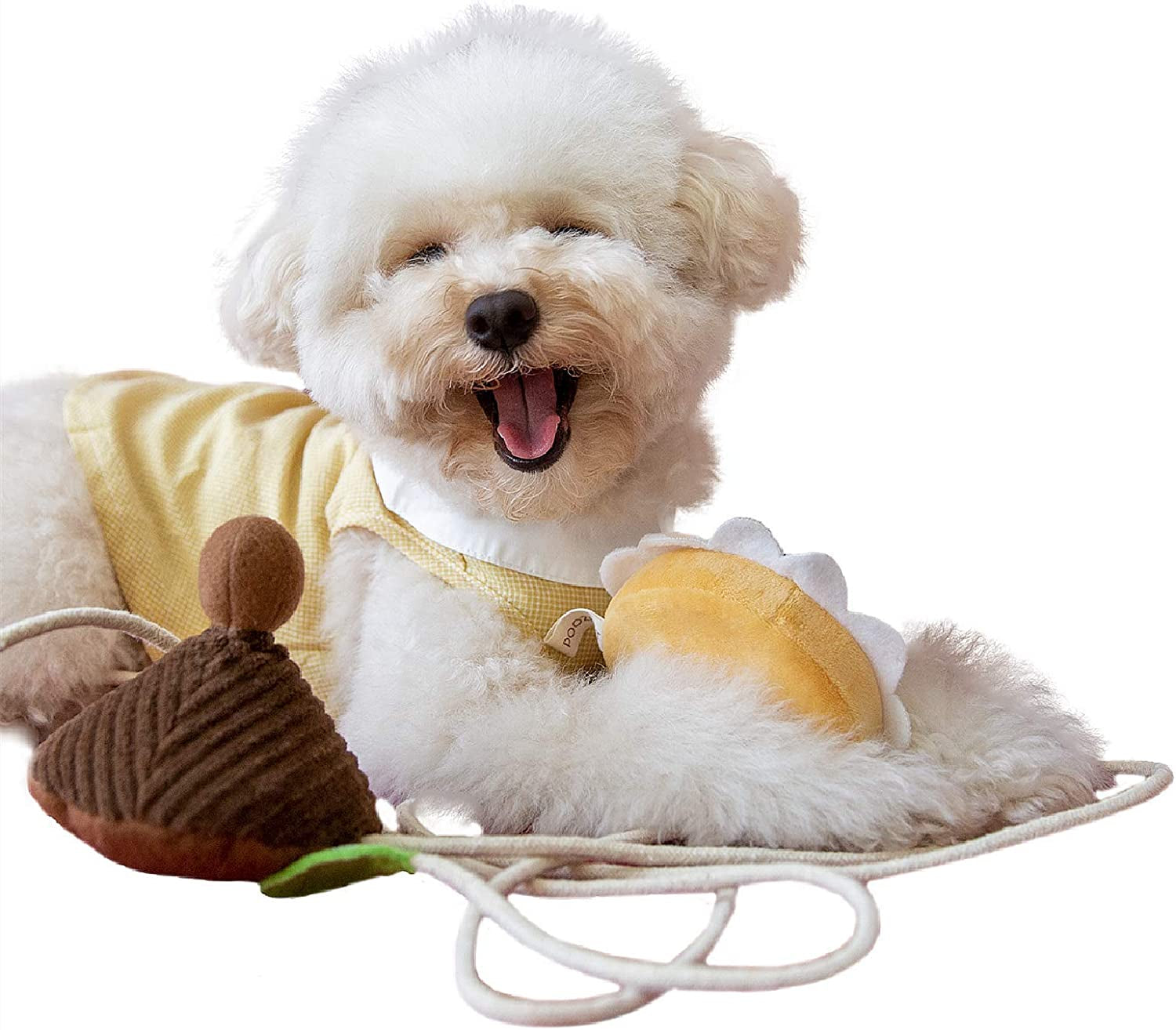 Dog Toys,Squeaky Dog Toys,Plush Puppy Teething Chew Toys for Small Medium Dogs (Chestnut)