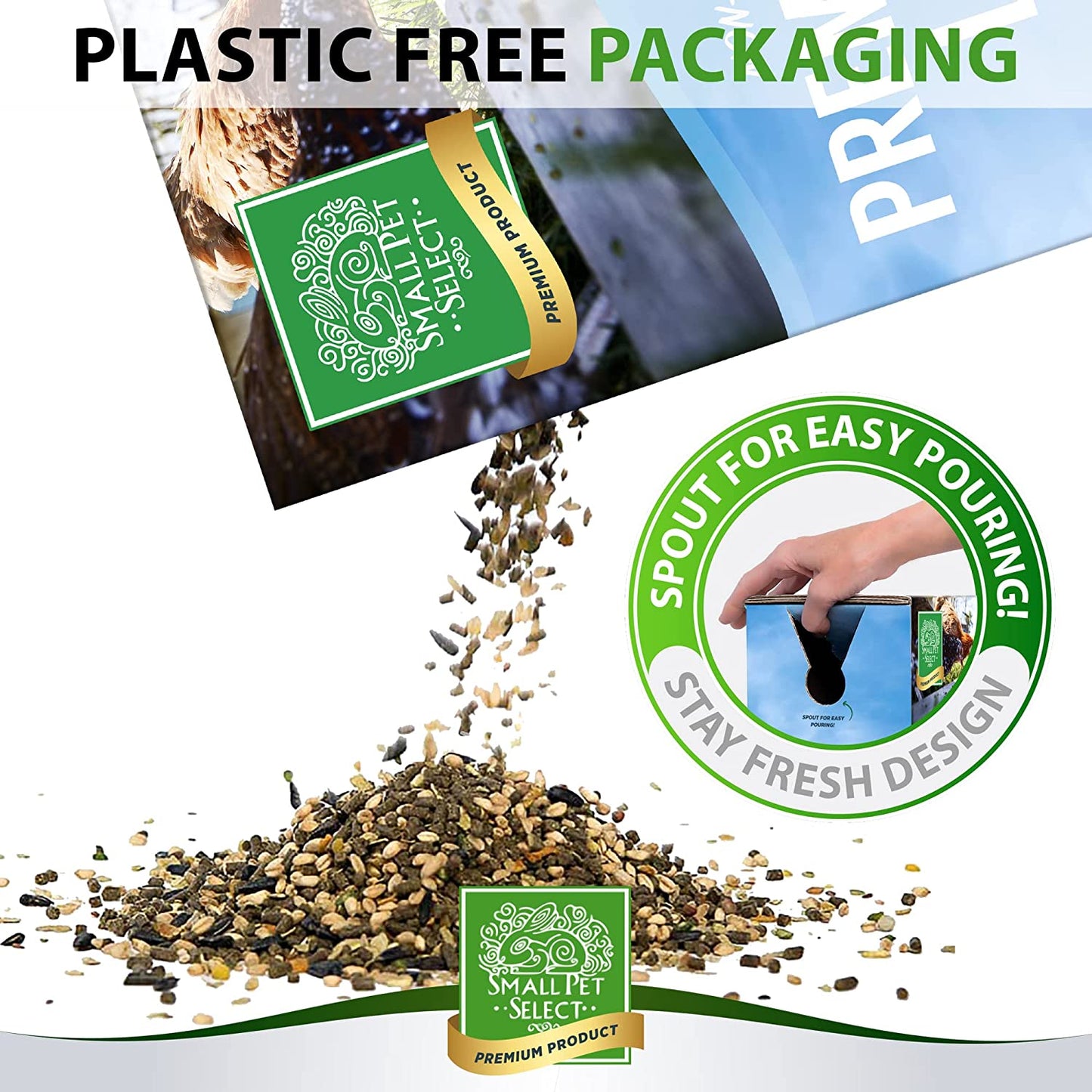Chicken Layer Feed Pellets | 18% Protein Level | Corn-Free, Soy-Free, Non-Gmo | All Natural US Locally Sourced Ingredients | 50Lb