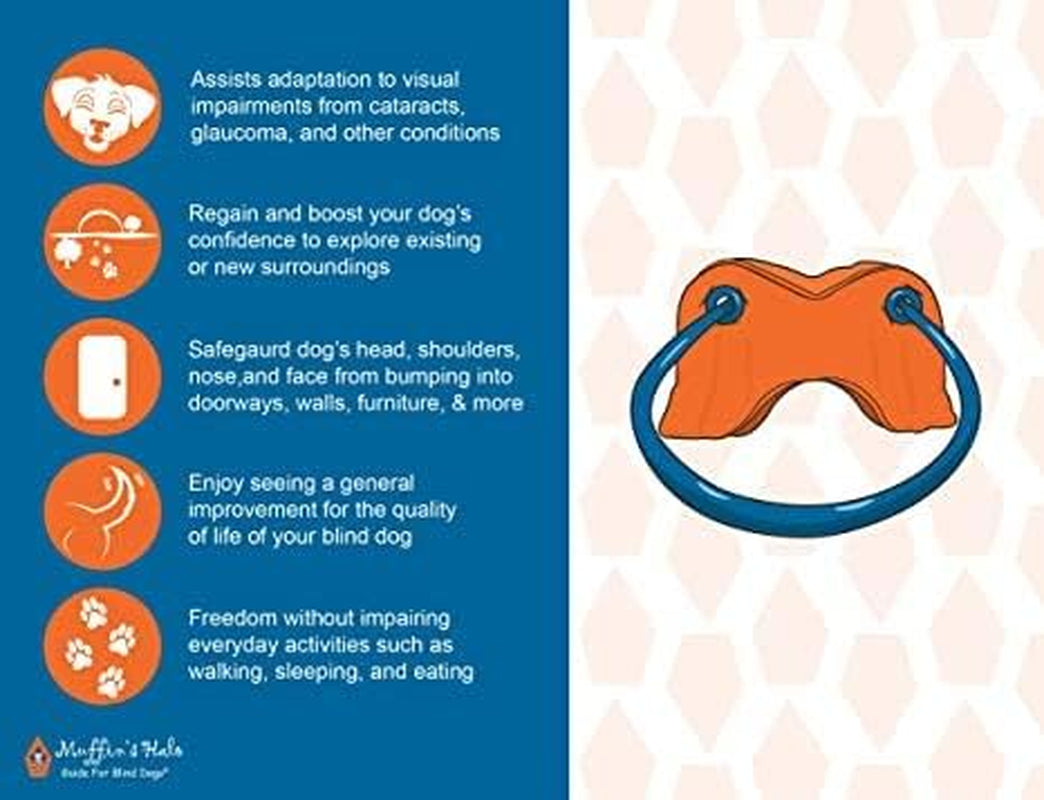 Muffin’S Halo® – the Original Blind Dog Halo | Harness & Bumper Collar Accessory for Safe Navigation & Confidence – Red, Size 6