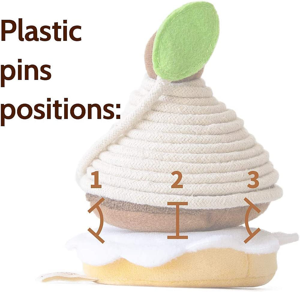Dog Toys,Squeaky Dog Toys,Plush Puppy Teething Chew Toys for Small Medium Dogs (Chestnut)