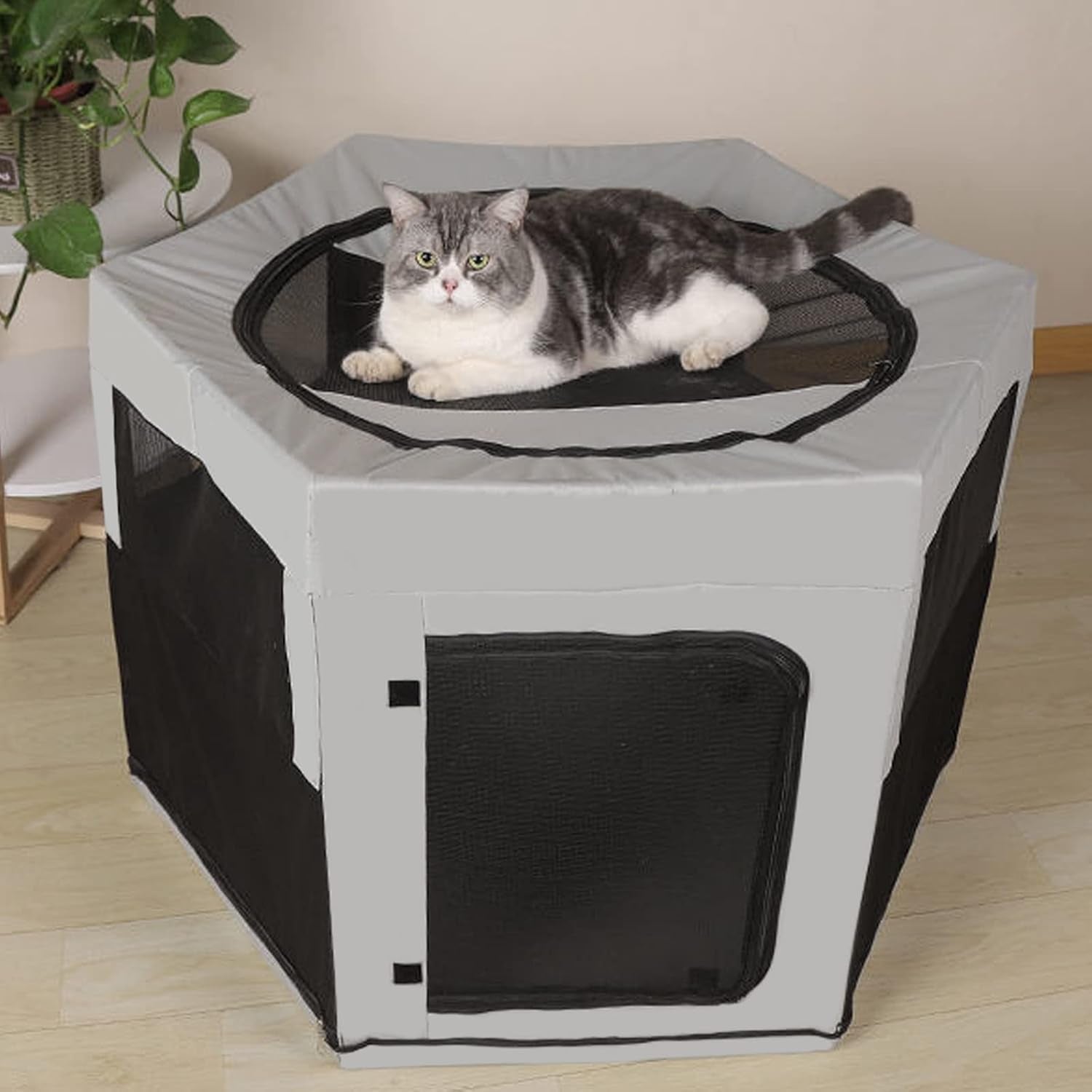 Portable Pet Playpen, Cat Delivery Room Playpen Travel, Dog Kennel Pet Tent Playpen for Large Medium Dogs/Cats/Rabbits/Hamster, Medium