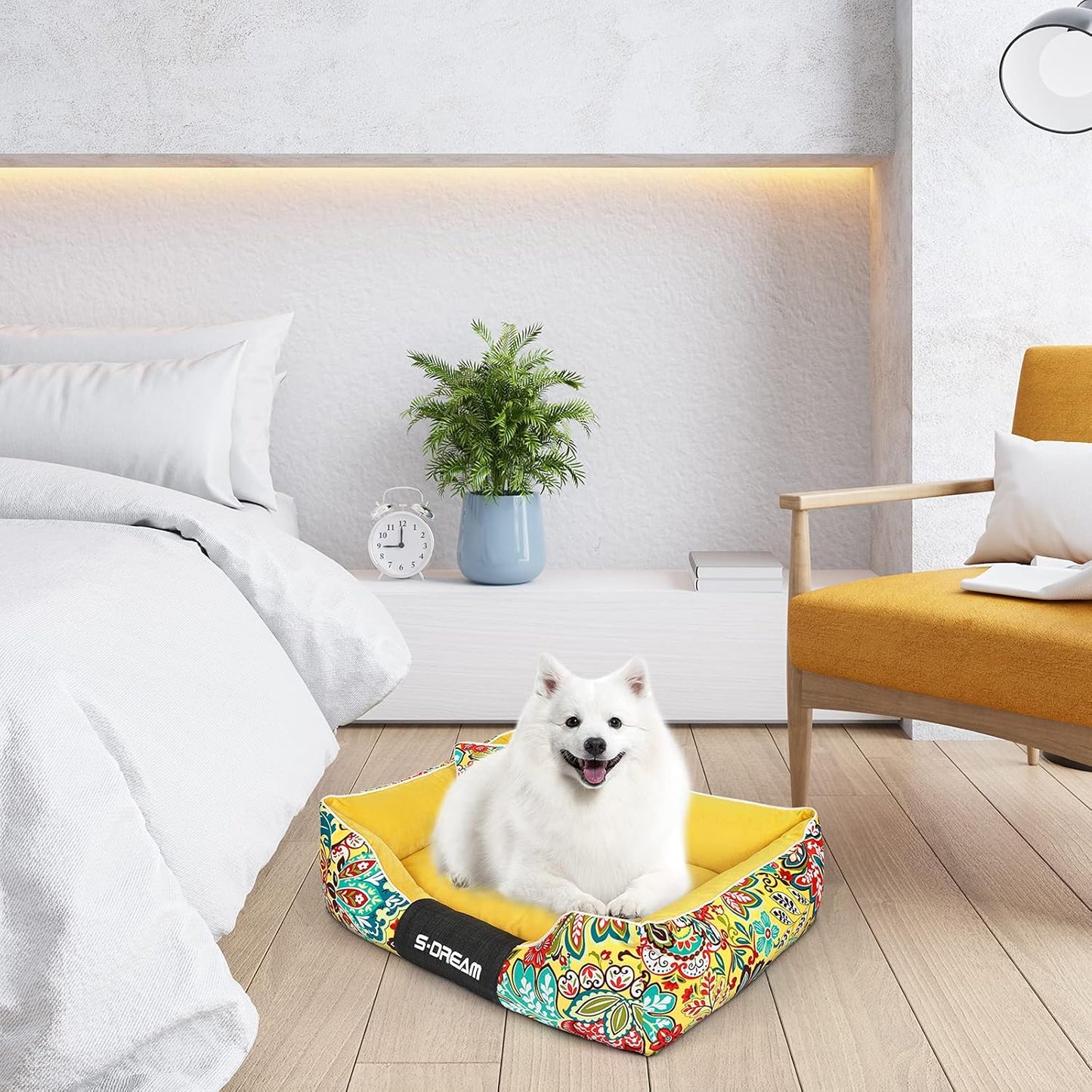 Cat and Dog Pet Bed Removable and Washable Pet Bed Creative Pet Mattress Pet Sofa Soft Thick Breathable Dog Sofa Bed Suitable for Large, Medium and Small Dogs Rectangular Sofa Pet Bed (Small)
