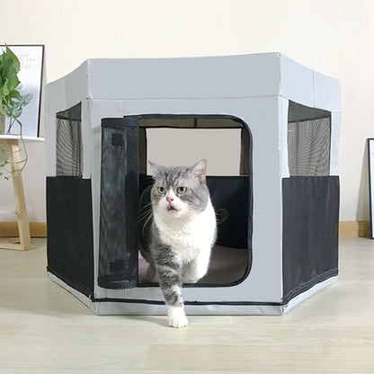 Portable Pet Playpen, Cat Delivery Room Playpen Travel, Dog Kennel Pet Tent Playpen for Large Medium Dogs/Cats/Rabbits/Hamster, Medium