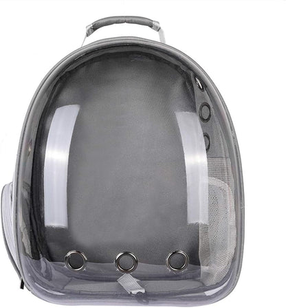 Pet Carrier, Cat/Dog Bubble Backpack, Pet Travel Bag, Small Space Pet Capsule,Airline-Approved Ventilate Transparent Capsule Backpack for Travel and Outdoor Use (Grey)