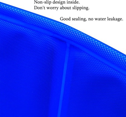 Foldable Dog Pet Bath Pool, Collapsible Swimming Pool for Dogs, Portable PVC Pet Paddling Bath Tub Dog Pools for Large Dogs (2Xlarge-63'' X 12'')