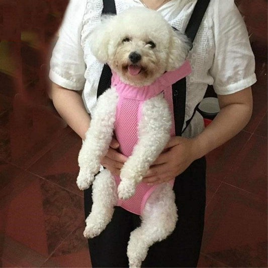 Pet Backpack Pet Dog Carrier Backpack Mesh Outdoor Travel Products Breathable Shoulder Handle Bags for Small Dog Cats Case Carrying Cat (Color : Pink, Size : S)