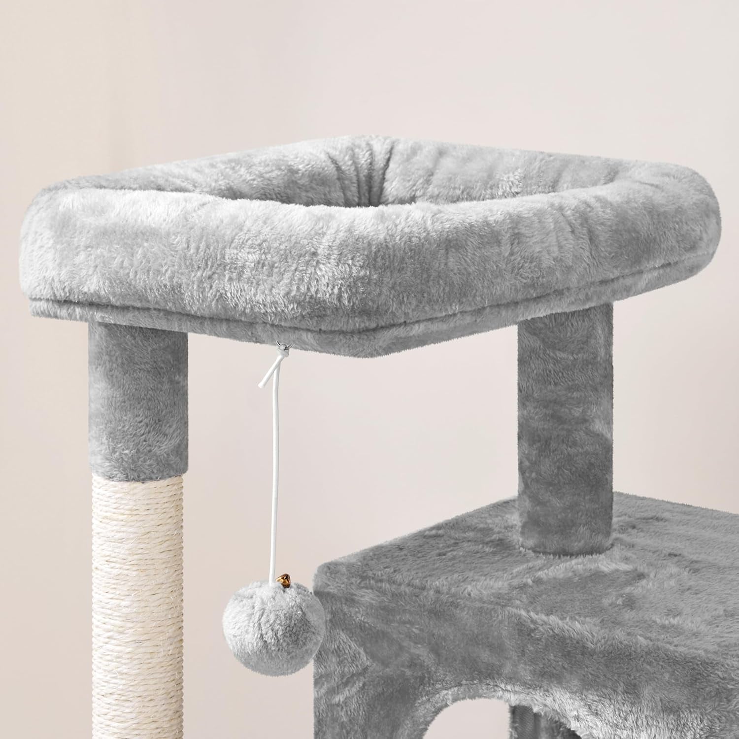 Cat Tree Cat Tower 36-Inch Kitten Stand House Condo with Double Condos, Large Plush Perch & Scratching Board Kitty Furniture Play Center for Indoor Cats Activity