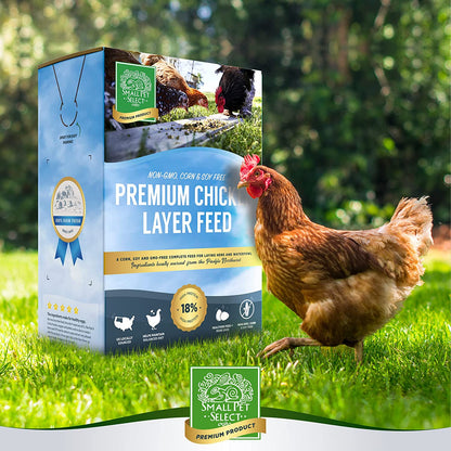 Chicken Layer Feed Pellets | 18% Protein Level | Corn-Free, Soy-Free, Non-Gmo | All Natural US Locally Sourced Ingredients | 50Lb