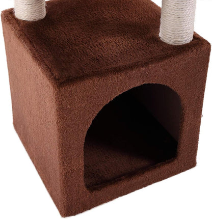 36" Kitty Tower Cat Tree Activity Climber Tower with Plush Perch and Sisal Post, Stable Pet Climbing Condo for Small and Medium Sized Cats Prime Clearance