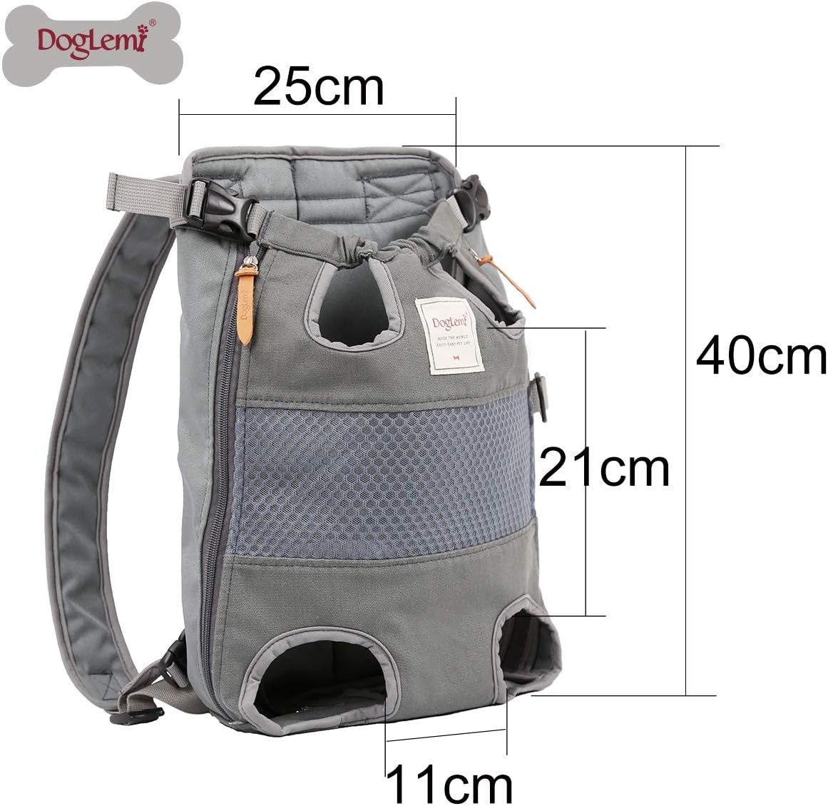 Dog Carrier Backpack - Legs Out Front - Facing Pet Carrier Backpack for Small Medium Large Dogs, Airline Approved Handsa - Canvas Mesh Free Cat Travel Bag for Walking Hiking Bike and Motorcycle
