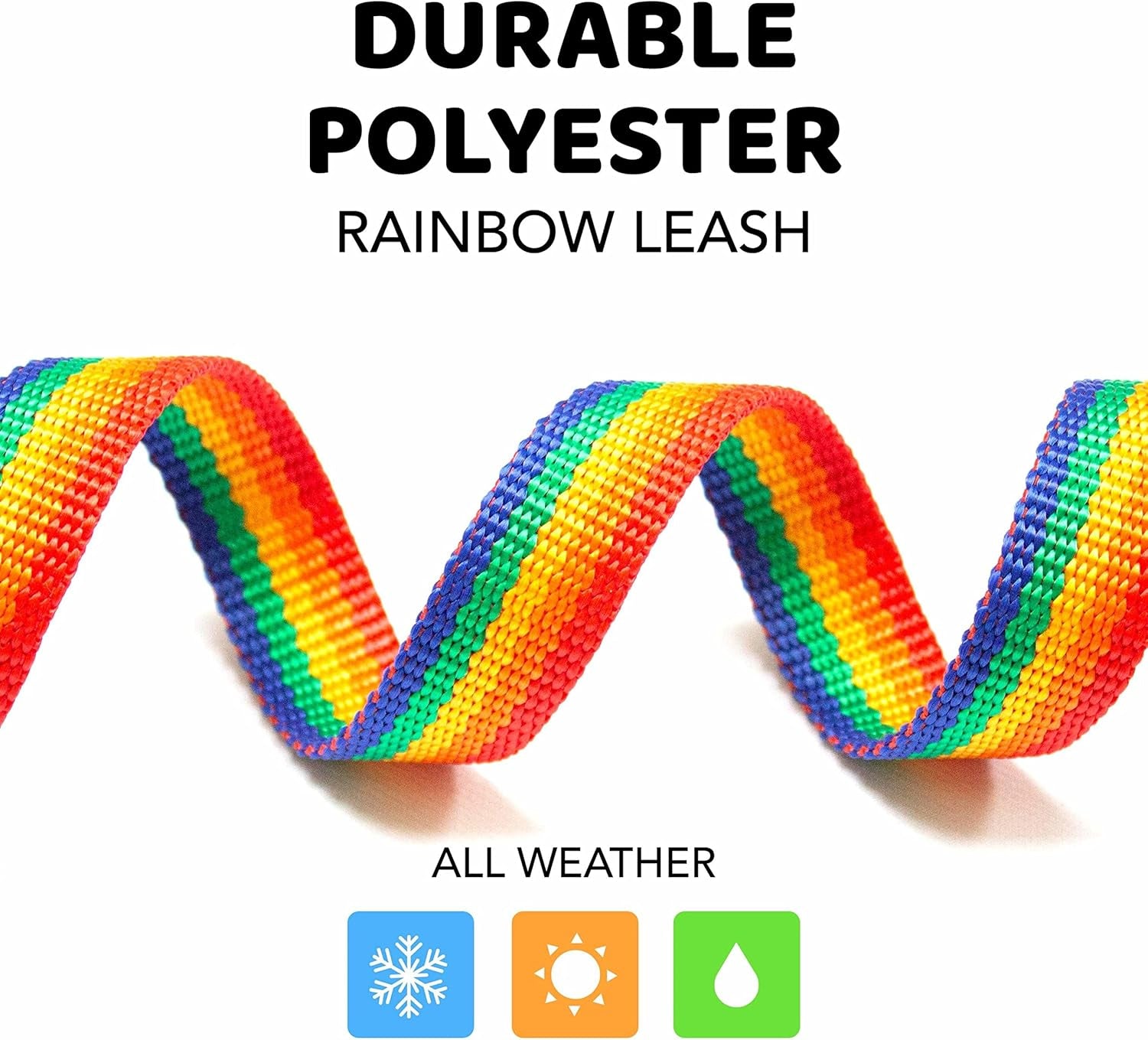 - Long Dog Leash - Dog Training Leash - Recall & Obedience Dog Training Tools - Nylon - 30 Ft - Rainbow Dog Leash