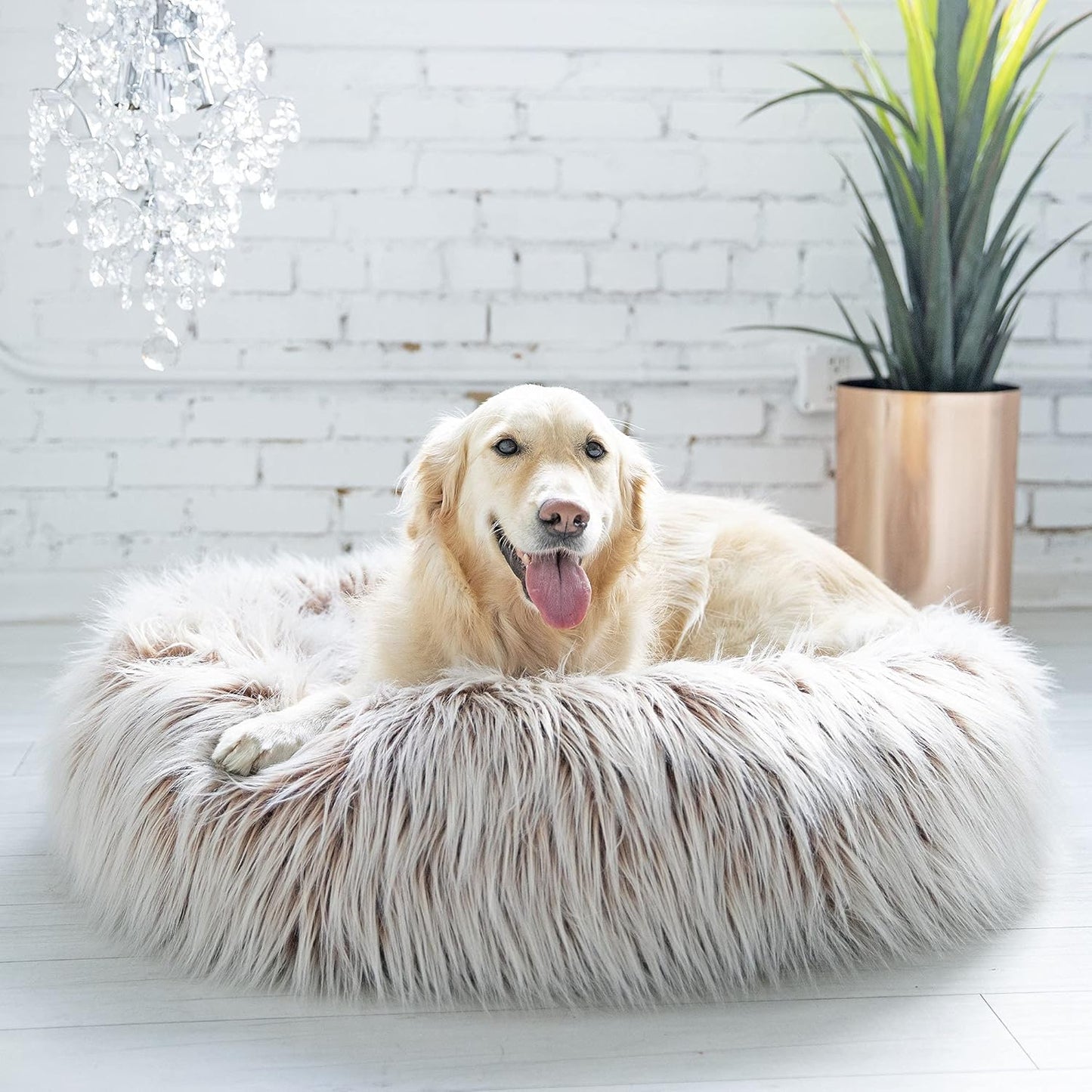 Glam Pet Donut Lounger Pet Bed, Medium, 32"