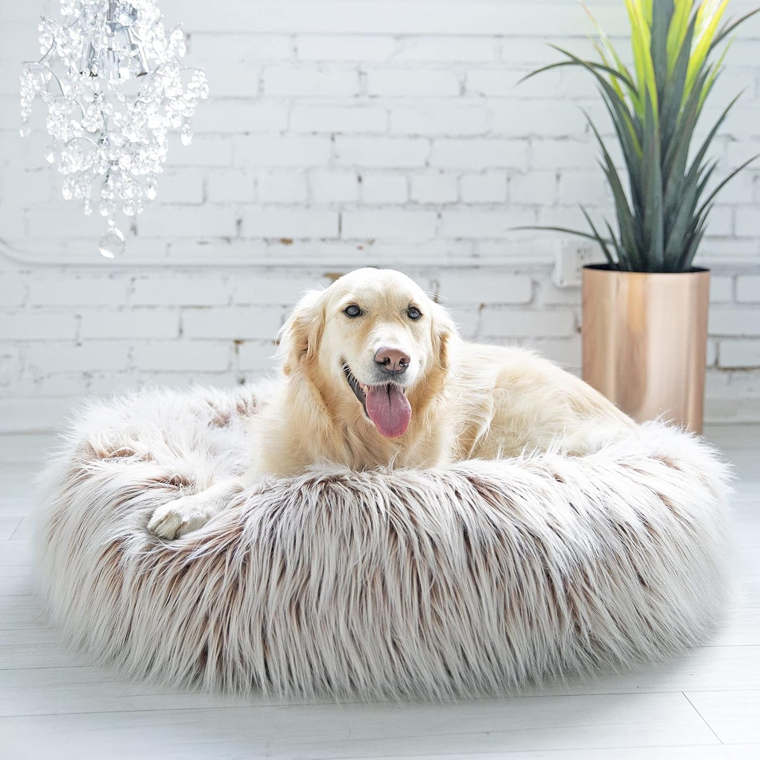 Glam Pet Donut Lounger Pet Bed, Medium, 32"