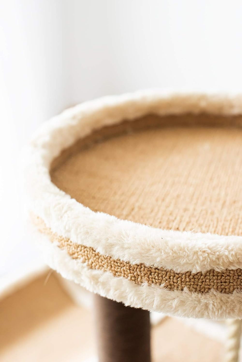 Cat Tree with Scratching Post - Cozy Design of Cat Hammock and Teasing Sisal Cat Rope Invariably Allure Kitten to Stay around This Sturdy and Easy to Assemble Cat Furniture (Comfort Beige)
