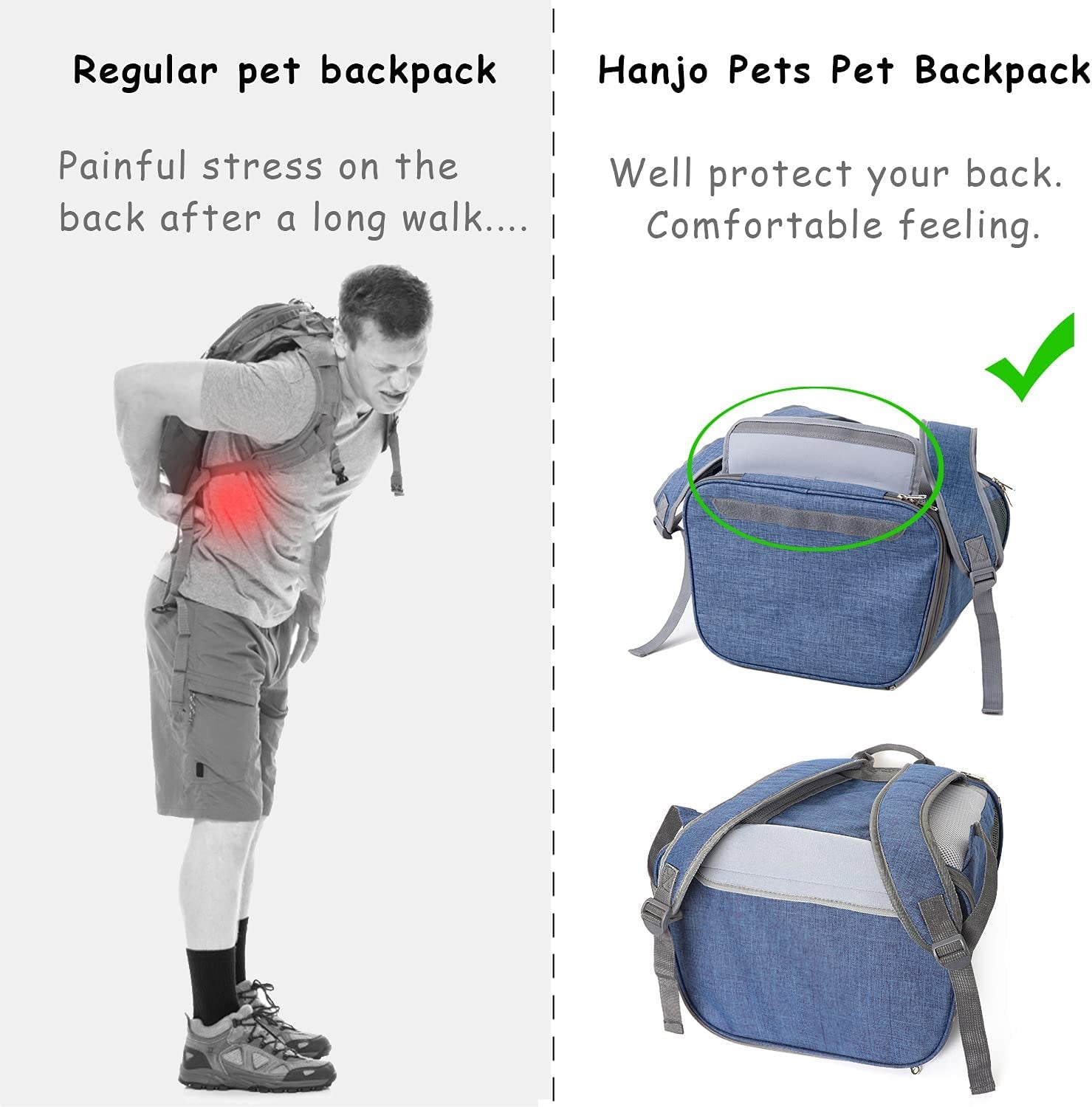 Small Pet Backpack Carrier - Cat Backpack Carrier Airline Approved - Pet Carrier Backpack for Small Dogs, Rabbits up to 14Lbs, Scratchproof Mesh Puppy Backpack for Cats, Escape-Proof Zipper