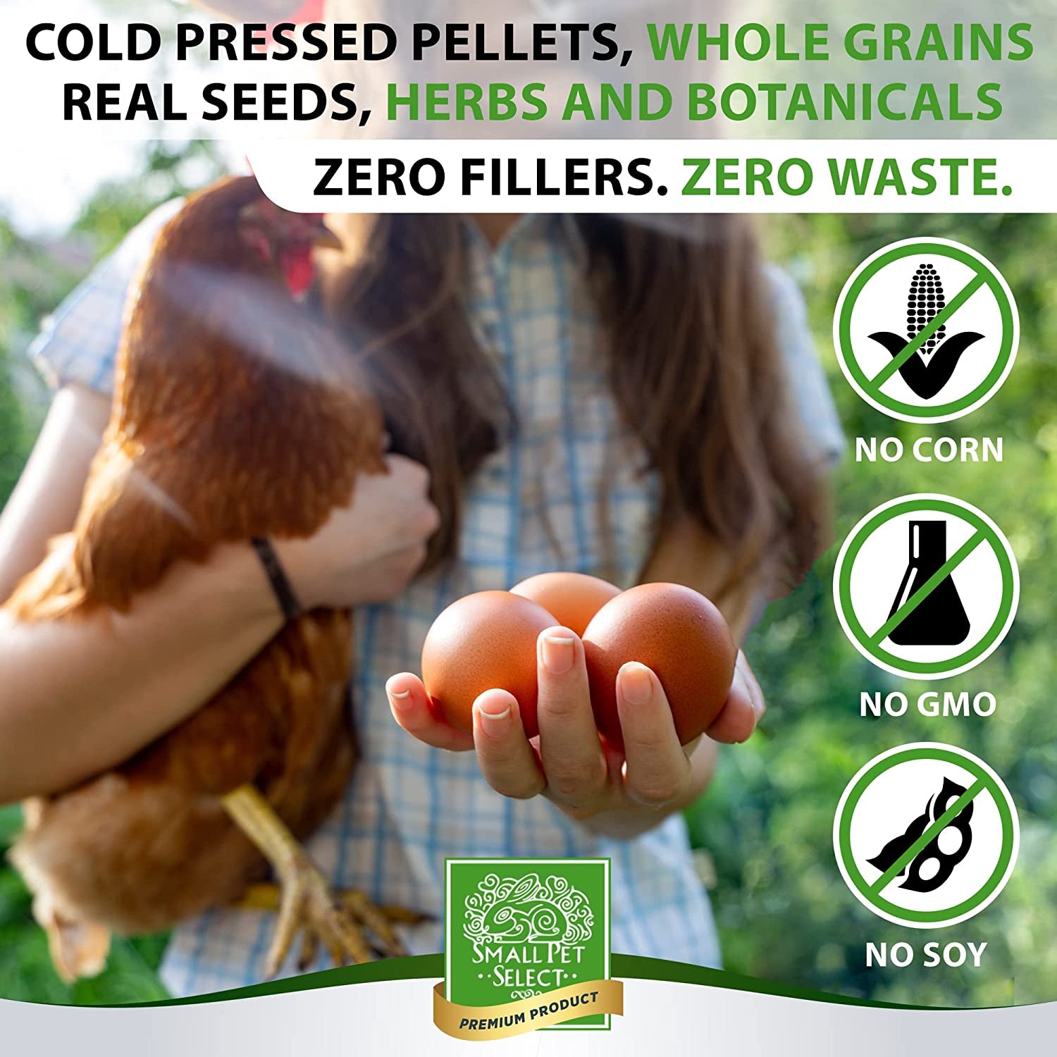 Chicken Layer Feed Pellets | 18% Protein Level | Corn-Free, Soy-Free, Non-Gmo | All Natural US Locally Sourced Ingredients | 50Lb