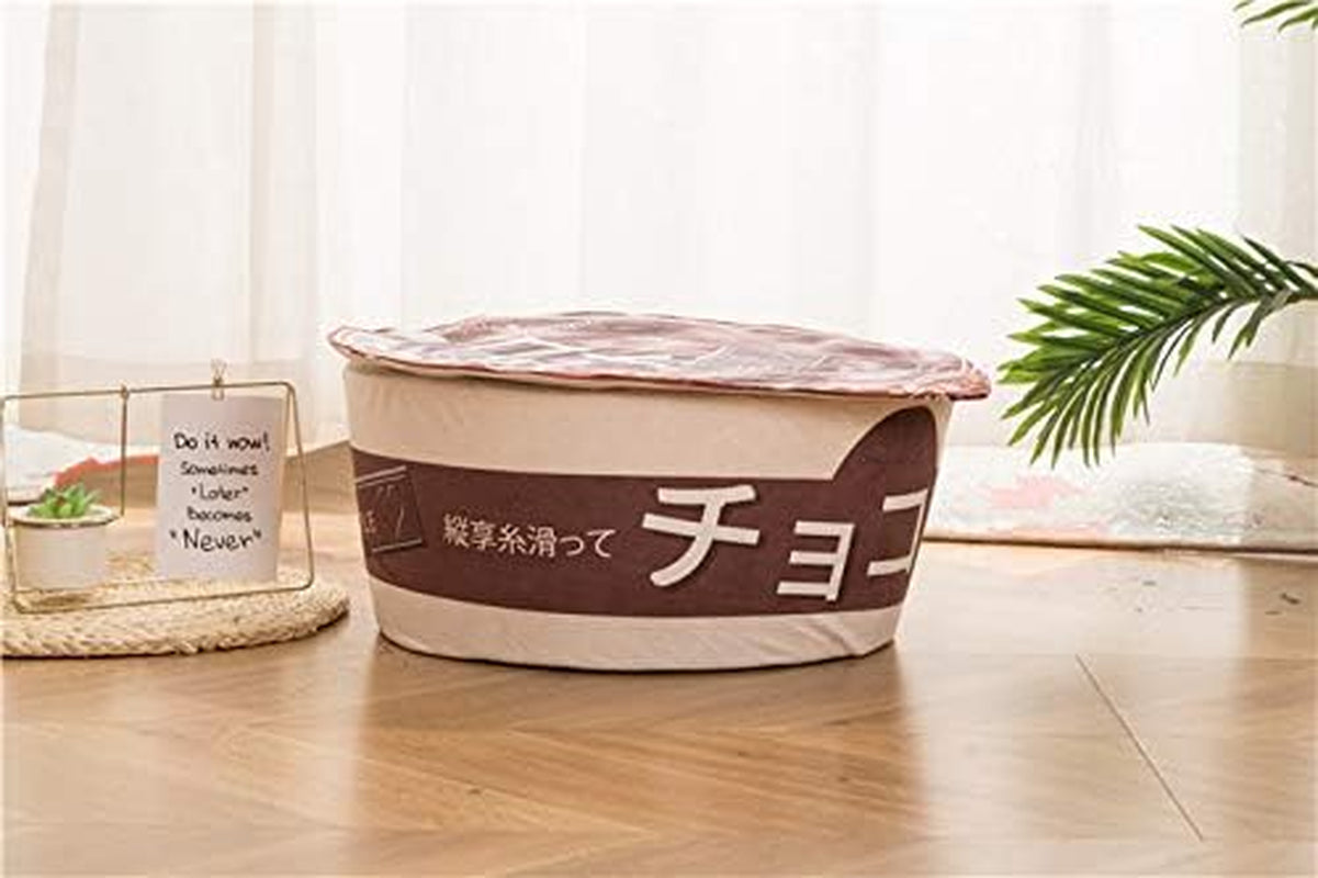 Cute Dog Bed Cat Bed Pet Sofa,Keep Warm and Super Soft Creative Pet Nest,Waterproof Bottom round Pet Bed for Small Cats and Small Dogs Removable Washable Cushion (Chocolate Style)