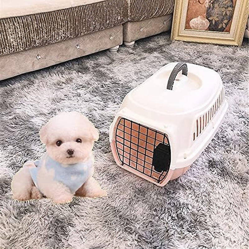 Large and Small Pet Cages, Cats, Pet Cages, Pet Cage Pet Products Cat and Dog Air Box Consignment Simple Air Cage Portable Folding Car Box Cat and Dog Cage Cat and Dog Cage Dog (Color : Khaki)