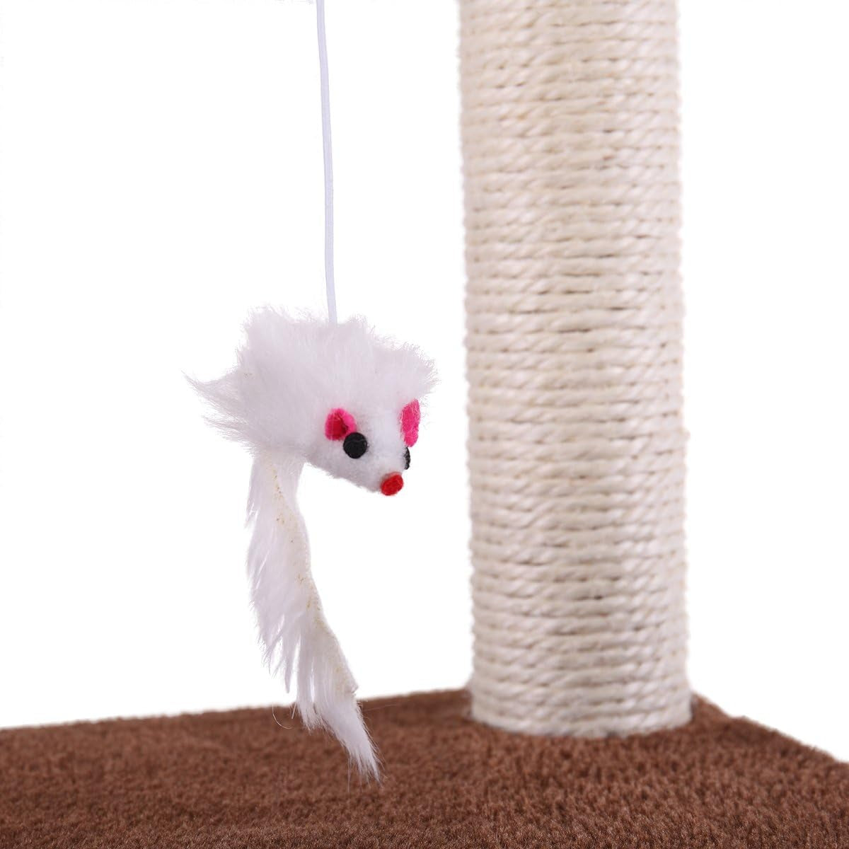 36" Kitty Tower Cat Tree Activity Climber Tower with Plush Perch and Sisal Post, Stable Pet Climbing Condo for Small and Medium Sized Cats Prime Clearance