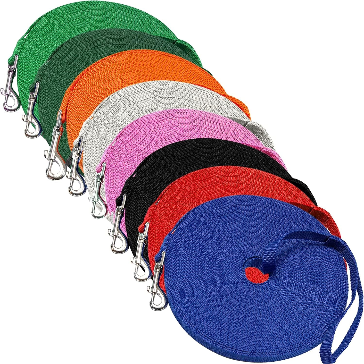 - Long Dog Leash - Dog Training Leash - Recall & Obedience Dog Training Tools - Nylon - 15 Ft - Blue Dog Leash