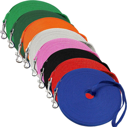 - Long Dog Leash - Dog Training Leash - Recall & Obedience Dog Training Tools - Nylon - 15 Ft - Blue Dog Leash