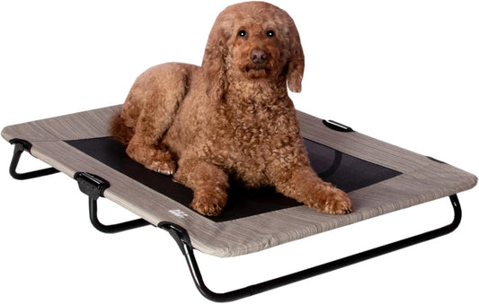 Lifestyle Pet Cot Elevated Bed, No Assembly Required, Premium Tear Resistant Cooling Mesh, Indoor & Outdoor, Lightweight & Portable, 3 Models, 2 Colors