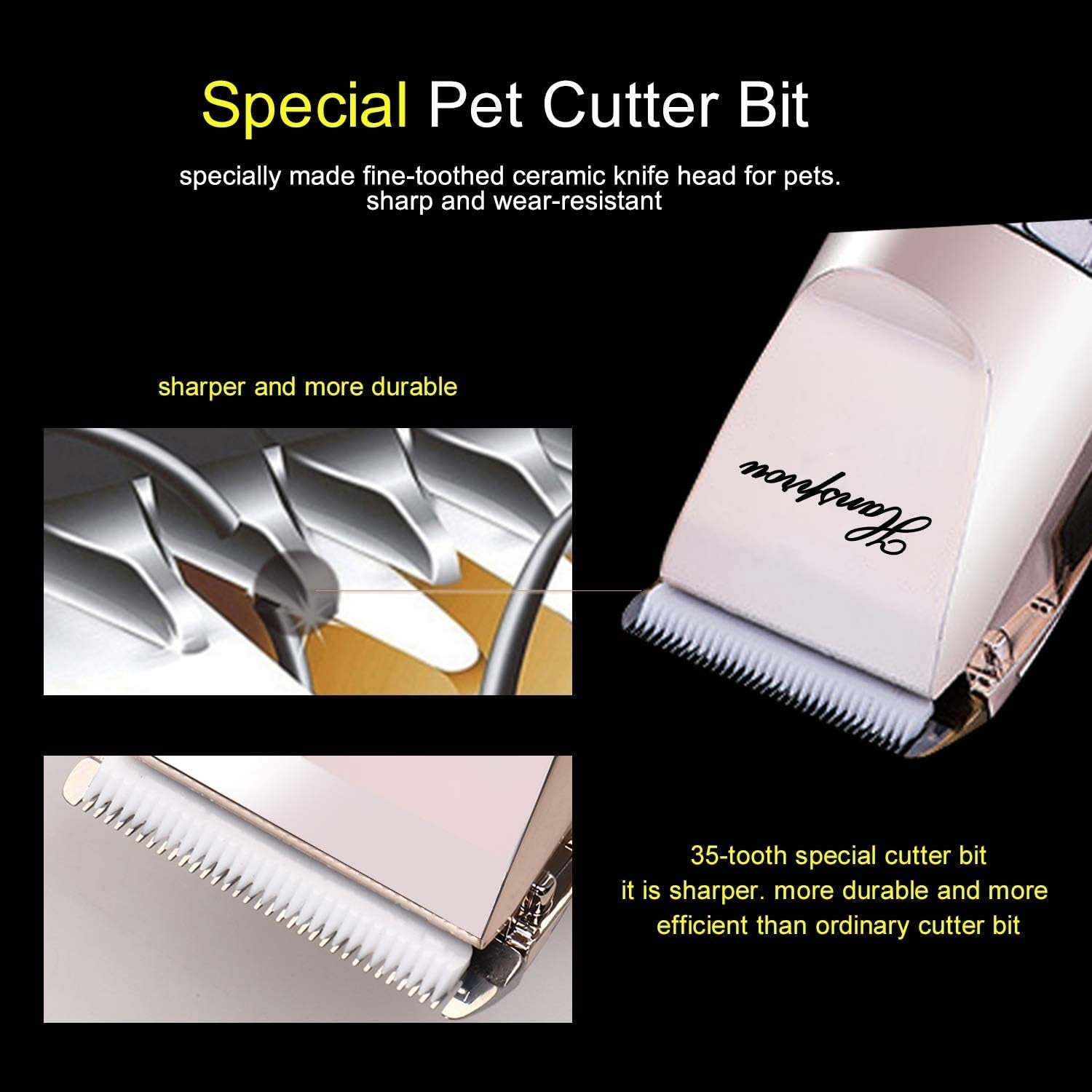 Dog Clippers for Grooming, 12V Dog Hair Clipper, Professional Heavy Duty Pet Grooming Clipper Corded Pet Hair Trimmer for Thick Coats with Guard Combs Brush for Dogs Cats