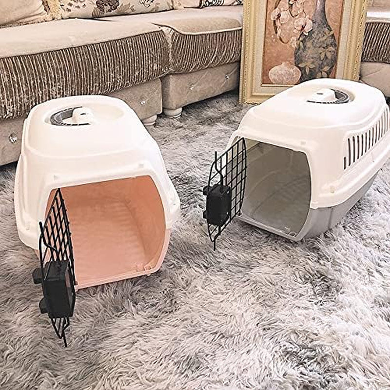 Large and Small Pet Cages, Cats, Pet Cages, Pet Cage Pet Products Cat and Dog Air Box Consignment Simple Air Cage Portable Folding Car Box Cat and Dog Cage Cat and Dog Cage Dog (Color : Khaki)