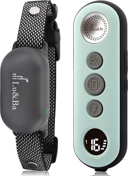 Dog Shock Collar, Rechargeable Dog Training Collar with Remote 3000Ft Waterproof E Collar with 3 Safe Mode Beep Vibration and 16 Shock Level for 10-110Lb Small Medium Large Dogs