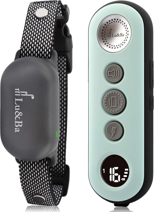 Dog Shock Collar, Rechargeable Dog Training Collar with Remote 3000Ft Waterproof E Collar with 3 Safe Mode Beep Vibration and 16 Shock Level for 10-110Lb Small Medium Large Dogs