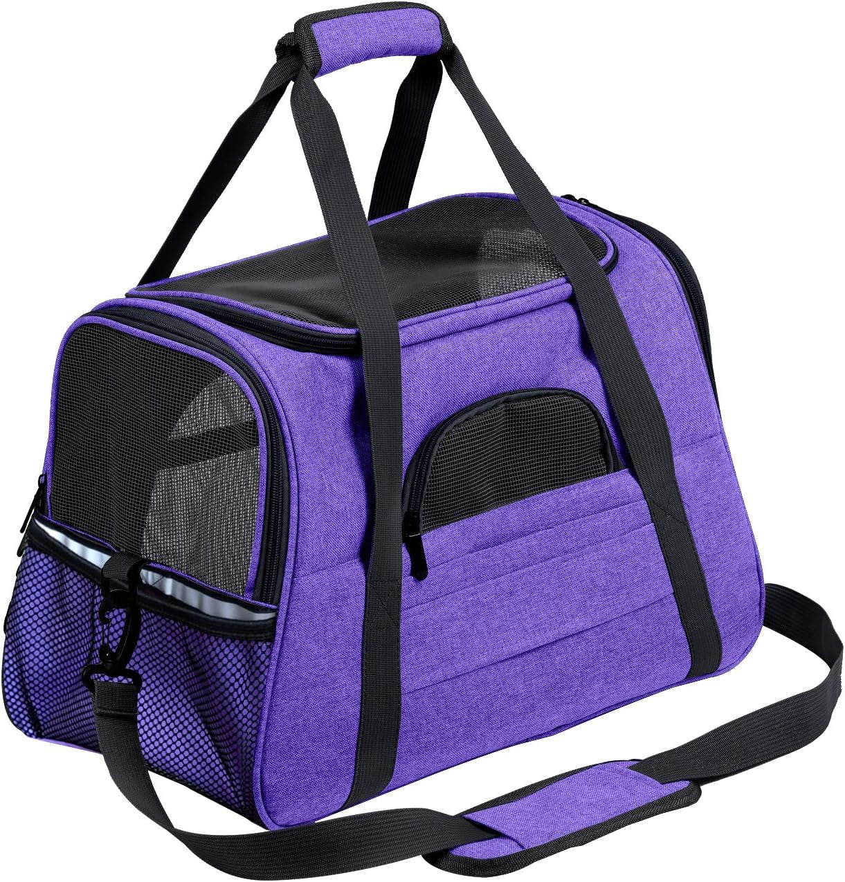 Cat Carrier Dog Carrier for Medium Dogs Dog Travel Crate Soft Slided Collapsible Pet Travel Carrier, Large (20.5" W X 13.5" H X 10" D)