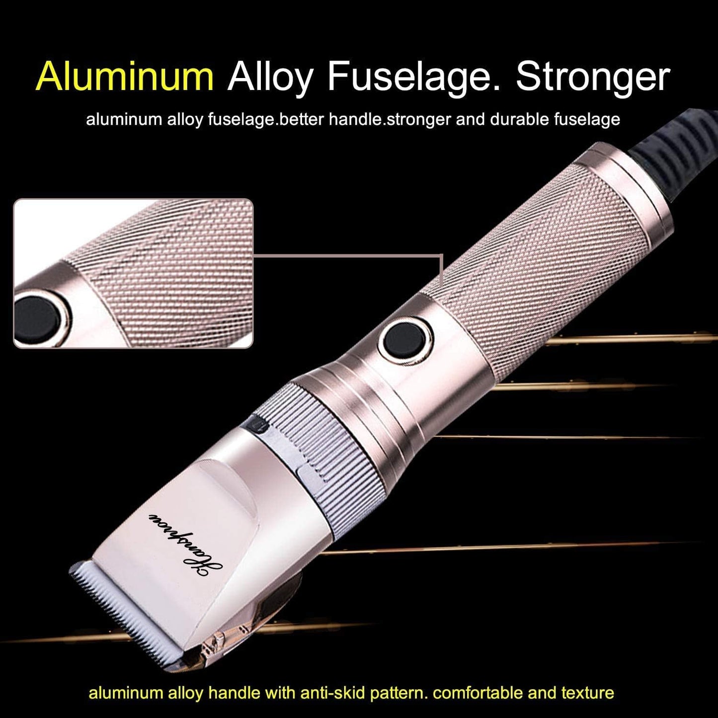 Dog Clippers for Grooming, 12V Dog Hair Clipper, Professional Heavy Duty Pet Grooming Clipper Corded Pet Hair Trimmer for Thick Coats with Guard Combs Brush for Dogs Cats