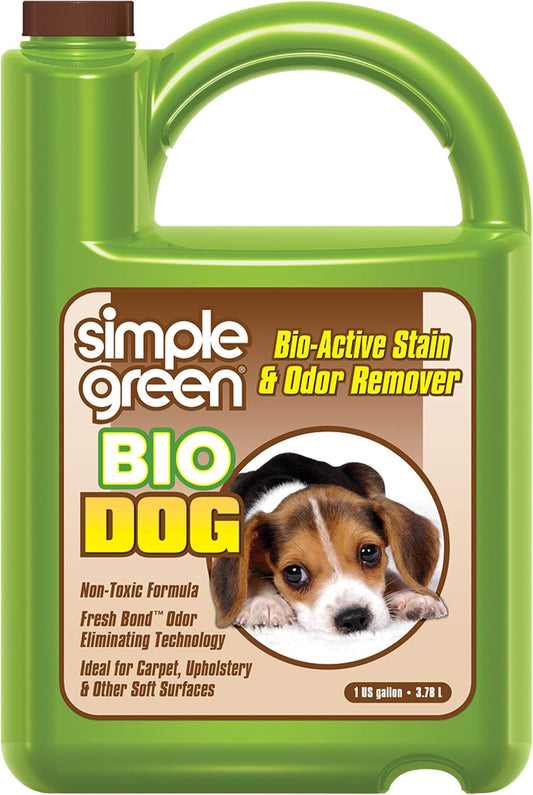 Bio Active Stain & Odor Remover for Pet & Carpet- Pet & People Safe (1 Gal), Milky White, 128 Fl Oz (Pack of 1)
