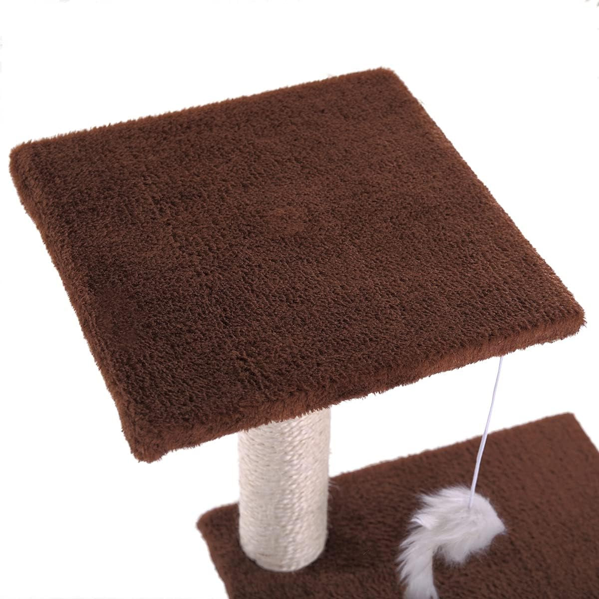 36" Kitty Tower Cat Tree Activity Climber Tower with Plush Perch and Sisal Post, Stable Pet Climbing Condo for Small and Medium Sized Cats Prime Clearance