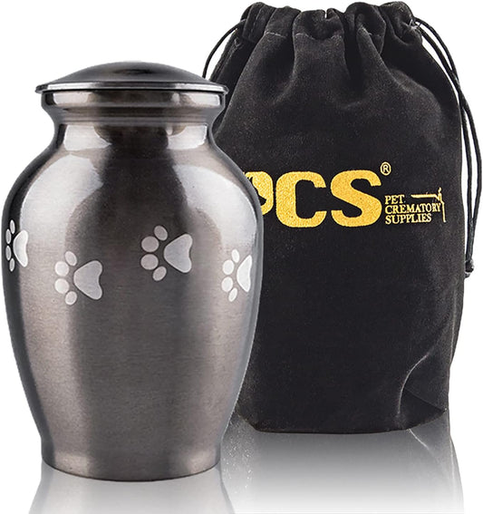 PCS Pet Memorial Cremation Urns for Dogs and Cats Ashes, Dog Keepsake Urns for Ashes with Paw Prints-Large