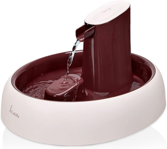 Cat Water Fountain, Automatic Pink Pet Water Fountain Adjustable Water Flow Setting Drinking Fountain for Cats Dogs Pet