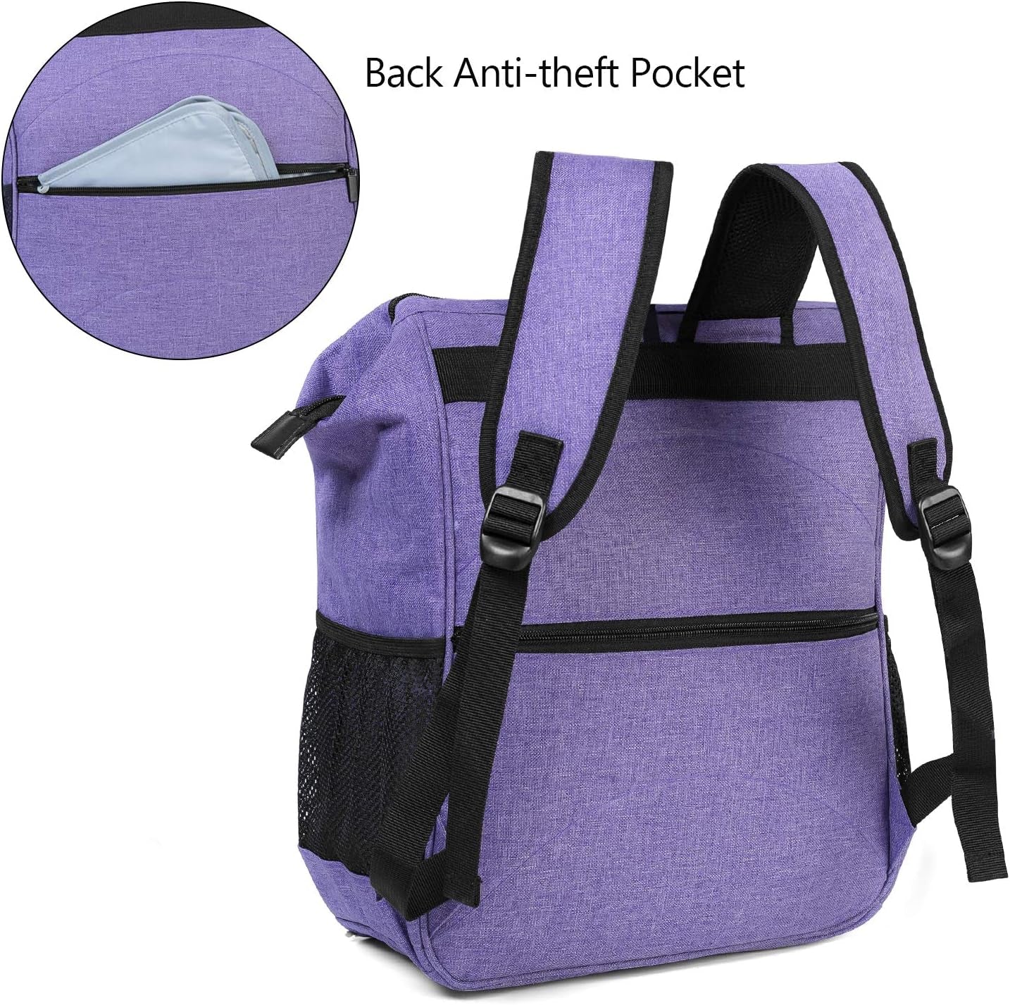 Dog Travel Backpack Pet Supplies Tote Bag Weekend Dog Backpack, Airline Approved Tote Organizer for Dogs and Cats with Multi-Function Pockets, Purple