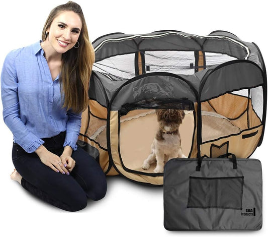 Gray 45" Pop up Puppy Pet Playpen