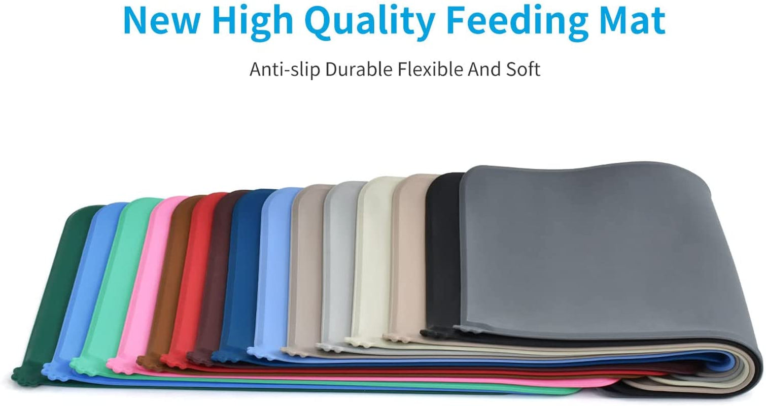 Silicone Waterproof Pet Feeding Mats,Anti Slip Bowl Pad,Dog Mat for Food and Water