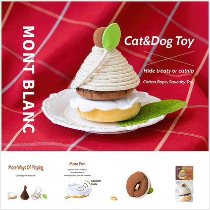 Dog Toys,Squeaky Dog Toys,Plush Puppy Teething Chew Toys for Small Medium Dogs (Chestnut)