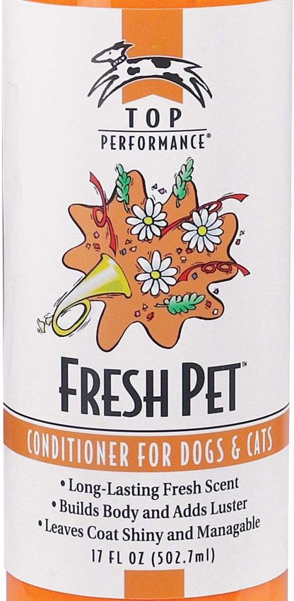 Fresh Pet Conditioner to Reduce Mats and Tangles, 17 Oz. Size – Conditioning Formula Gives Coats Sheen