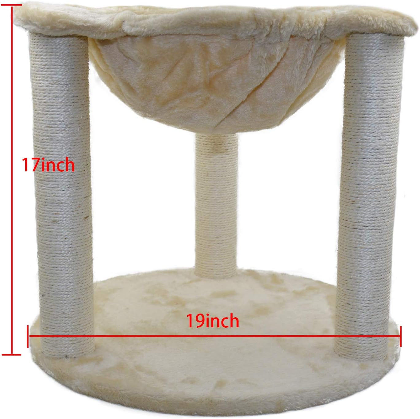 Big Adult Cat Tree Condo Furniture Kitten Activity Tower Pet Kitty Play House with Sisal-Covered Scratching Posts and Perches Hammock Two Floors
