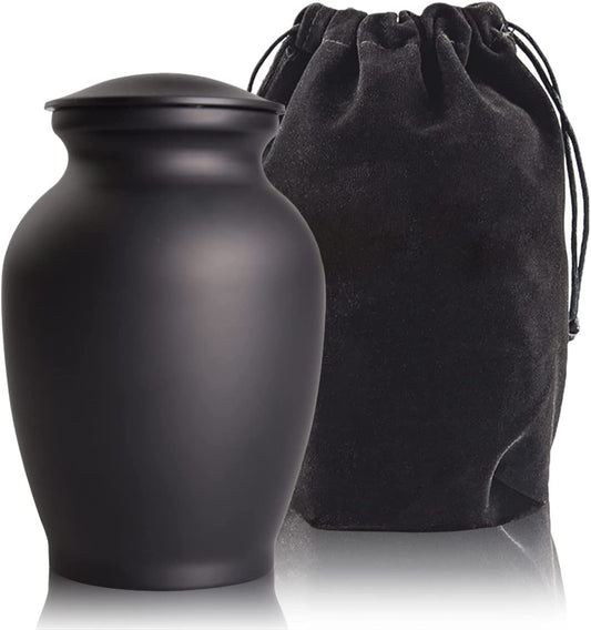 PCS Memorial Pet Cremation Urns for Dogs Ashes, Dog Keepsake Urns for Ashes, Black Pet Urn-Small