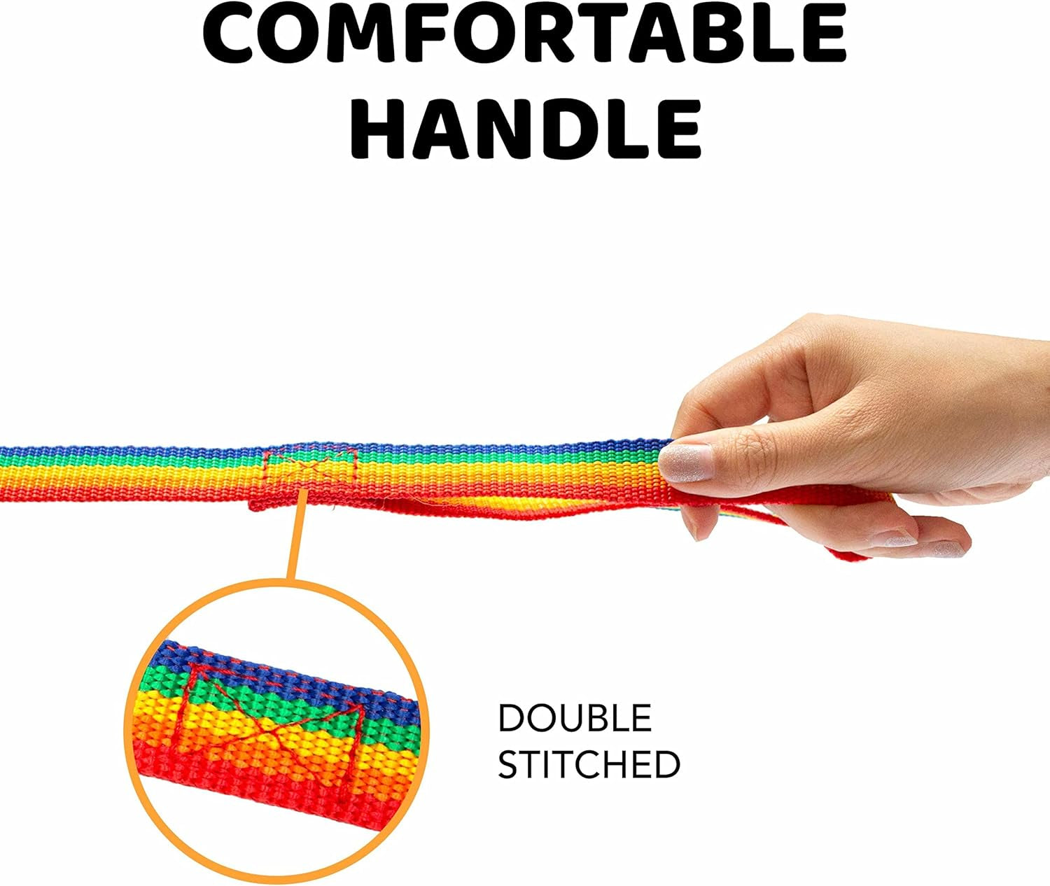 - Long Dog Leash - Dog Training Leash - Recall & Obedience Dog Training Tools - Nylon - 30 Ft - Rainbow Dog Leash