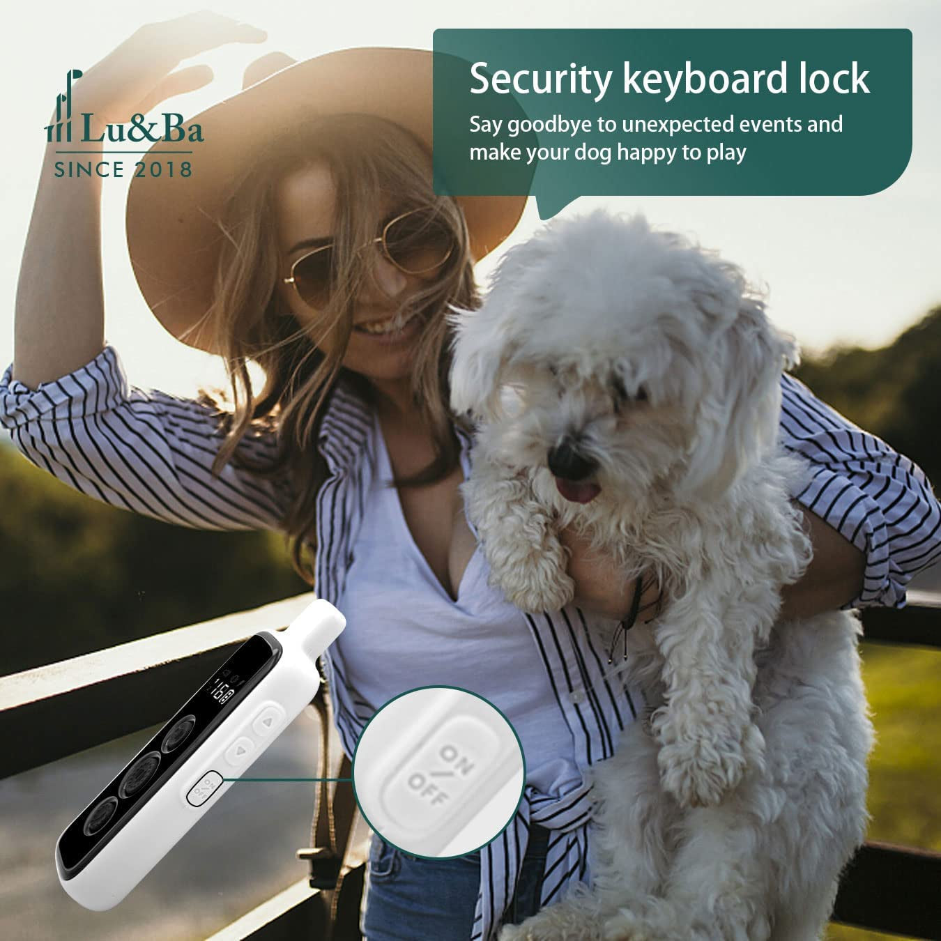 Dog Shock Collar, Waterproof Dog Training Collar with Remote Rechargeable Electric Training Collar with Beep Vibration and Shock Mode Suitable for Small Medium Large Dogs