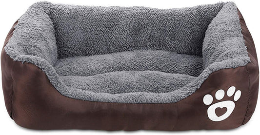 Dog Bed, Super Soft Pet Sofa Cats Bed, Non Slip Bottom Pet Lounger,Self Warming and Breathable Pet Bed Premium Bedding (S)-Coffee